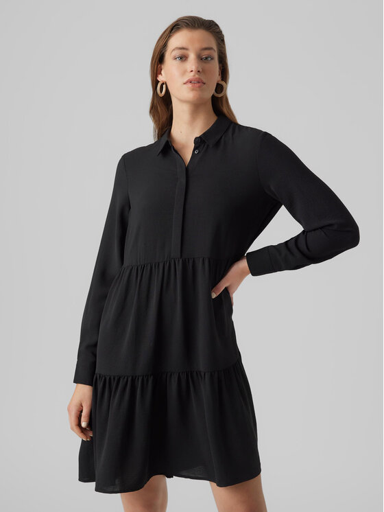 Vero Moda Každodenné šaty Inge 10293730 Čierna Regular Fit