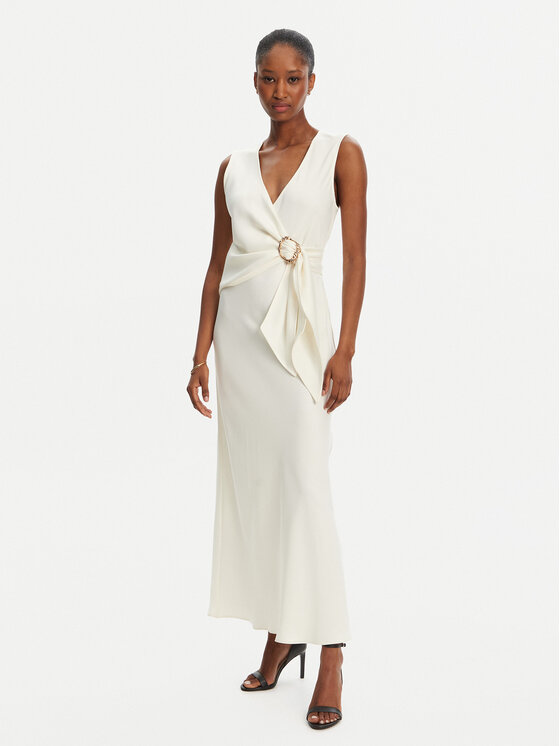 Marella Marella Sukienka koktajlowa Titano 2513221053 Écru Regular Fit