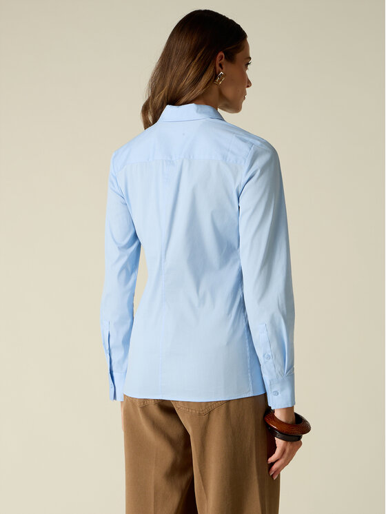 Oltre Oltre Koszula 5078R203186N004 Turkusowy Slim Fit