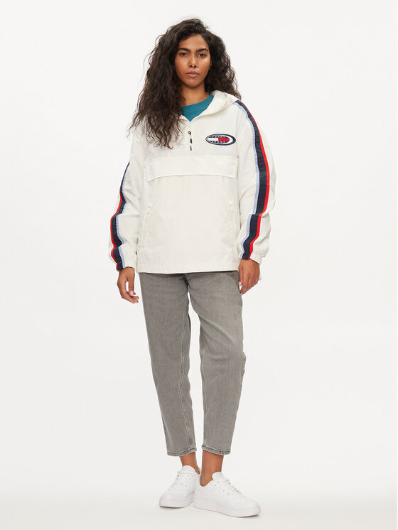 Tommy Jeans Tommy Jeans Bunda anorak Archive Chicago DW0DW18151 Biela Regular Fit
