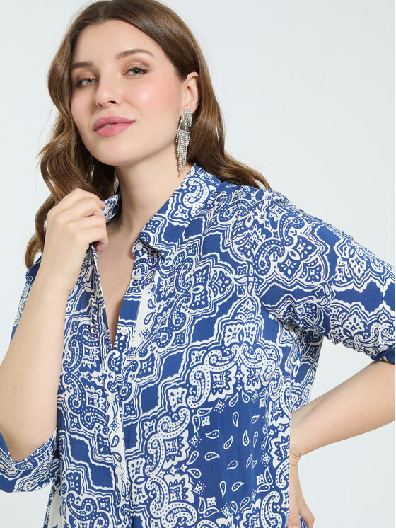 Fiorella Rubino Fiorella Rubino Koszula 5060T001466N0S1 Niebieski Regular Fit
