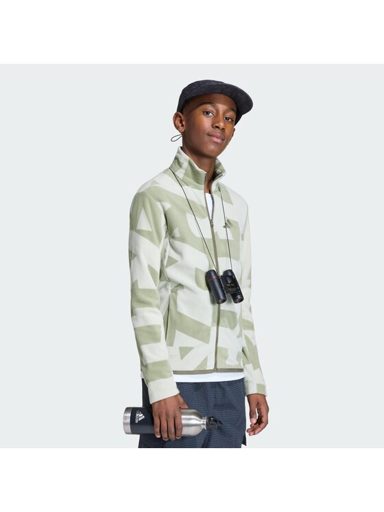 adidas adidas Polar Terrex Kids Multi Printed Full-Zip Zielony Regular Fit