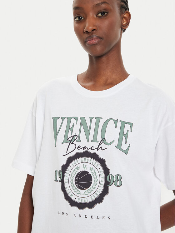Brave Soul Brave Soul Majica LTS-568ARIA Écru Oversize