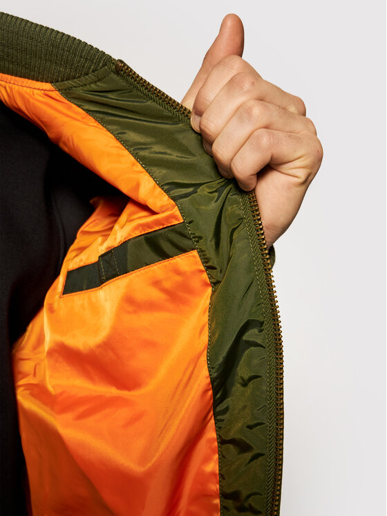 Alpha Industries Alpha Industries Kurtka bomber Ma-1 191103 Zielony Regular Fit