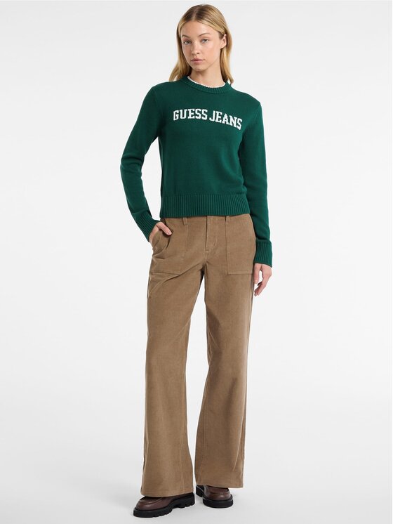 Guess Jeans Guess Jeans Sweter 178808 Zielony Classic Fit