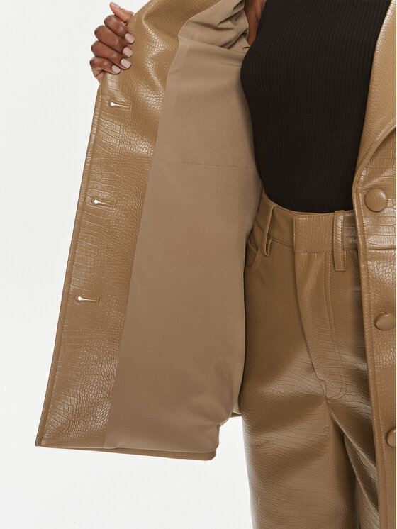 ROTATE ROTATE Jacke aus Kunstleder 1121422512 Braun Regular Fit