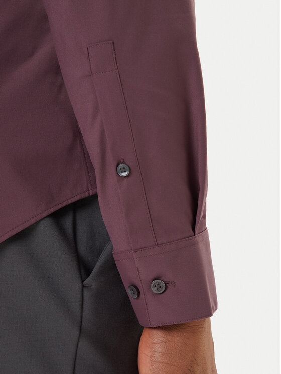 Calvin Klein Calvin Klein Риза LV019EU073 Бордо Slim Fit