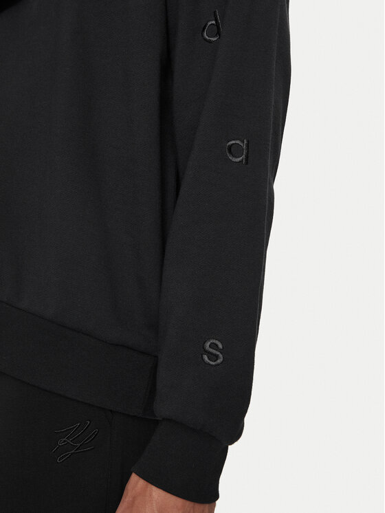 adidas adidas Majica dugih rukava Embroidered IS2035 Crna Loose Fit