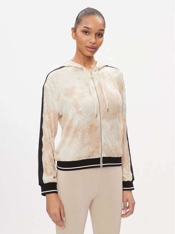 LIU JO WITH BUTTONS - Sweat Zippé - Light Green/sable