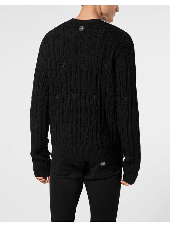 PHILIPP PLEIN PHILIPP PLEIN Longsleeve 14681 Czarny Regular Fit