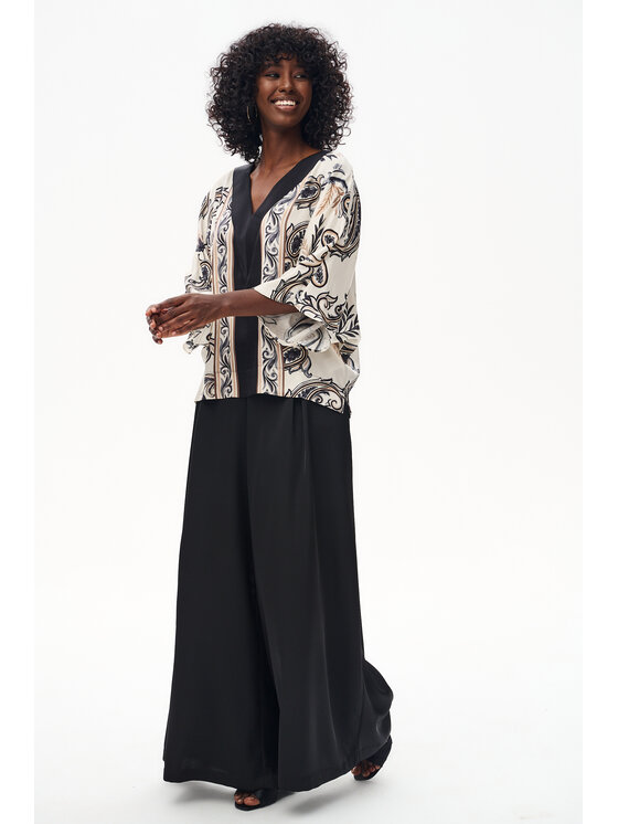 blue shadow blue shadow Bluzka Mistery Czarny Regular Fit