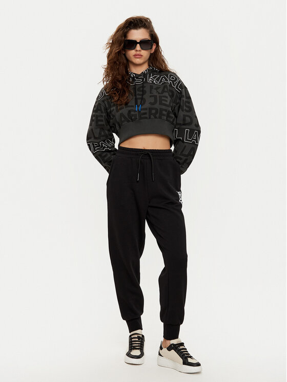 Karl Lagerfeld Jeans Karl Lagerfeld Jeans Felpa A1W20067 Nero Cropped Fit