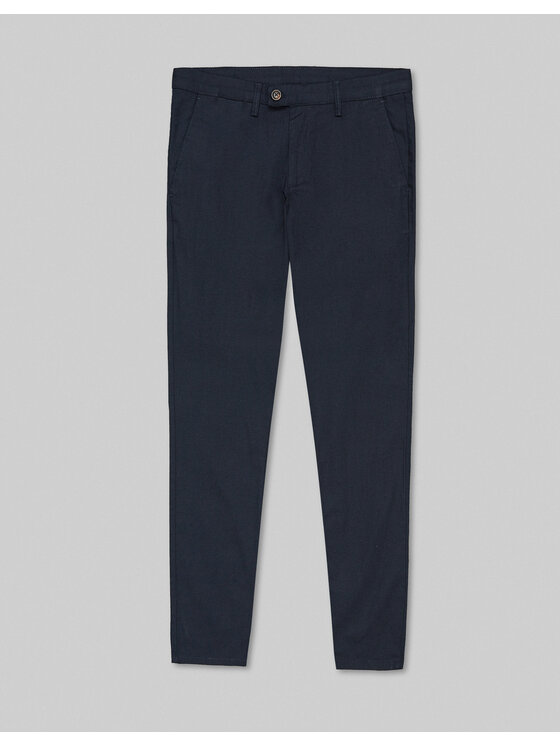 Borgio Borgio Spodnie materiałowe albiano Granatowy Slim Fit