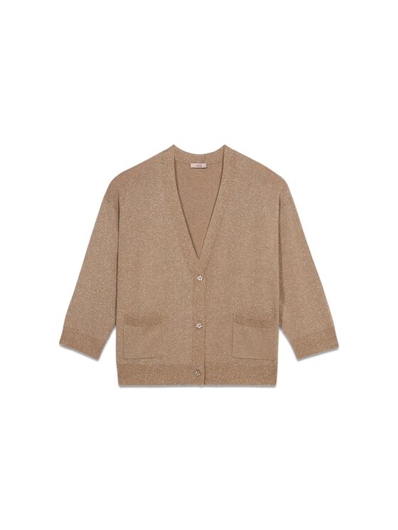 Oltre Oltre Cardigan M591J004951N002 Écru Cropp Fit