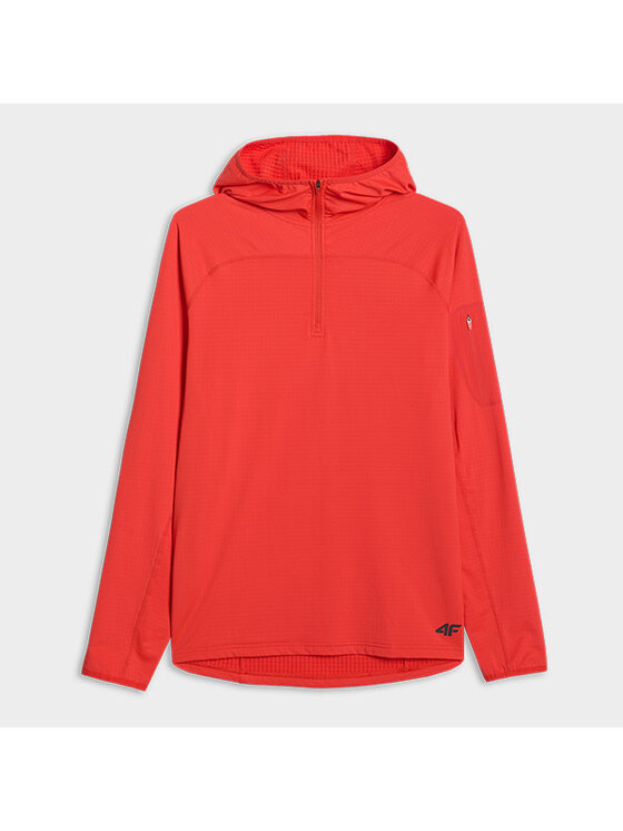 4F 4F Funkčná mikina 4FWAW25TFSWM590-62S Červená Authentic Slim Fit