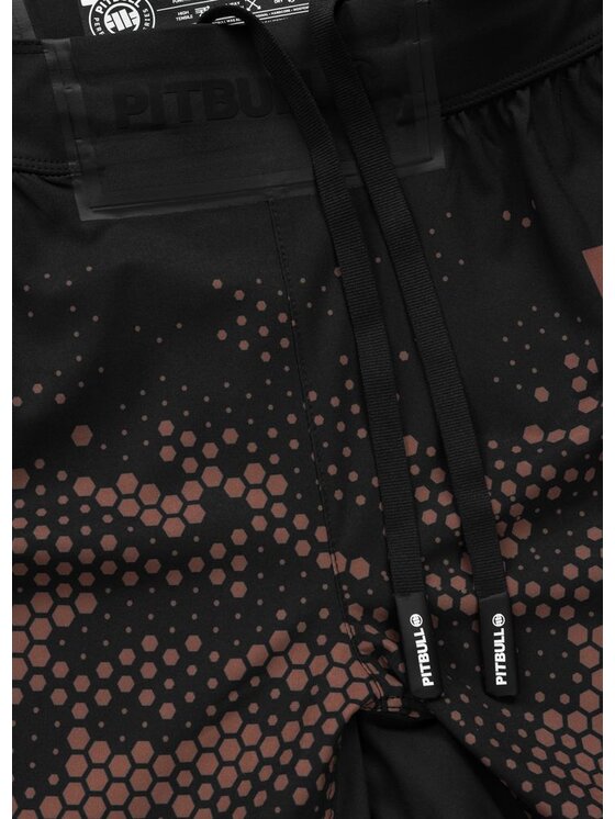 PITBULL PITBULL Szorty sportowe HEX CAMO HILLTOP Brązowy Regular Fit