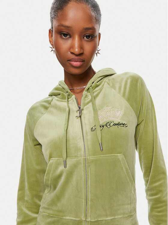 Juicy Couture Juicy Couture Світшот Madison JCWAS23329 Зелений Slim Fit