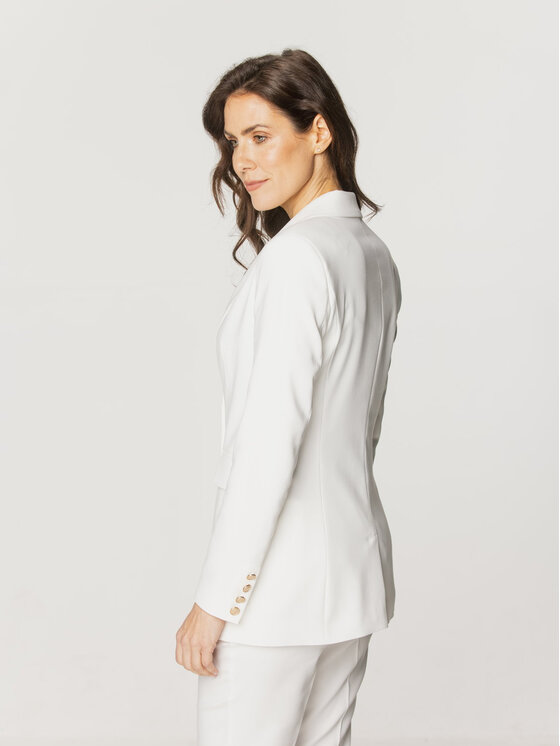 Willsoor Willsoor Marynarka 67139 Biały Regular Fit