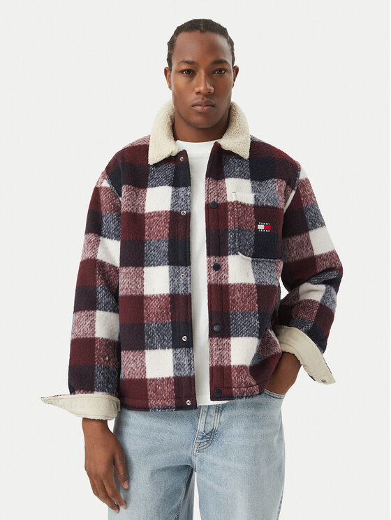 Tommy Jeans Tommy Jeans Jachetă cămașă Shacket DM0DM23523 Colorat Relaxed Fit