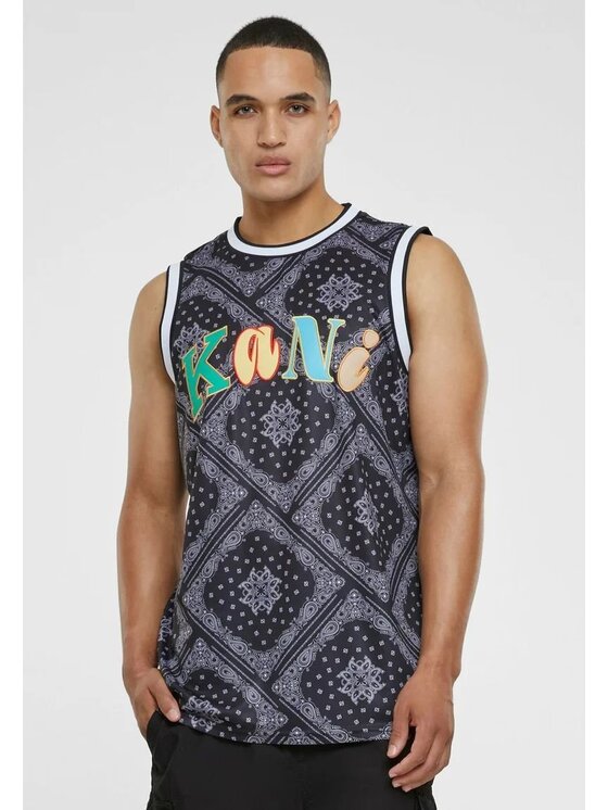 Karl Kani Karl Kani Tank top WOVEN SIGNATURE PAISLEY BASKETBALL TANK Černá Regular Fit