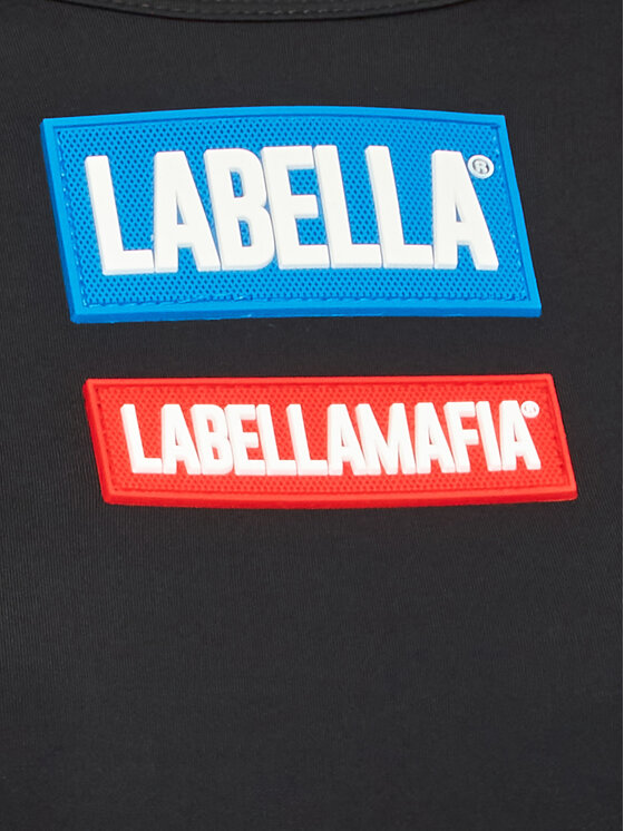 LaBellaMafia LaBellaMafia Top 25575 Czarny Slim Fit