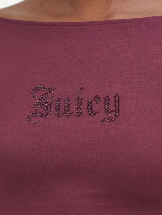 Juicy Couture Juicy Couture Bluzka JCWCT226329 Bordowy Slim Fit
