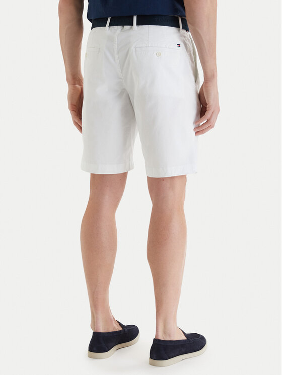 Tommy Hilfiger Tommy Hilfiger Compleu pantaloni scurți și curea Denton MW0MW42349 Alb Slim Fit