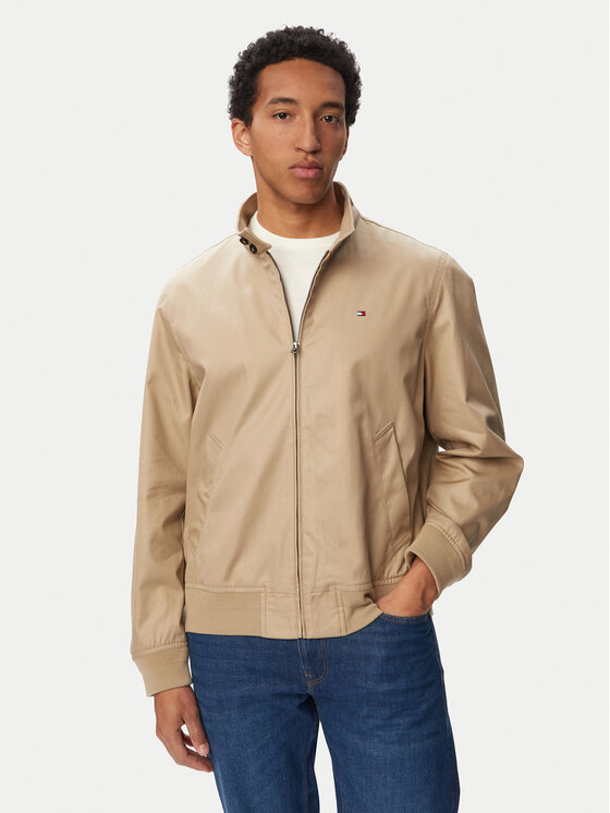 Tommy Hilfiger Tommy Hilfiger Pārejas jaka Classic Harrington MW0MW43468 Bēšs Regular Fit
