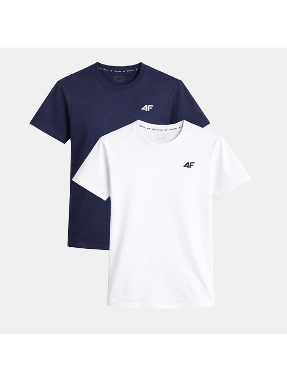 4F 4F T-Shirt Z-TTSHM3341-2-I-XXL Biały Regular Fit