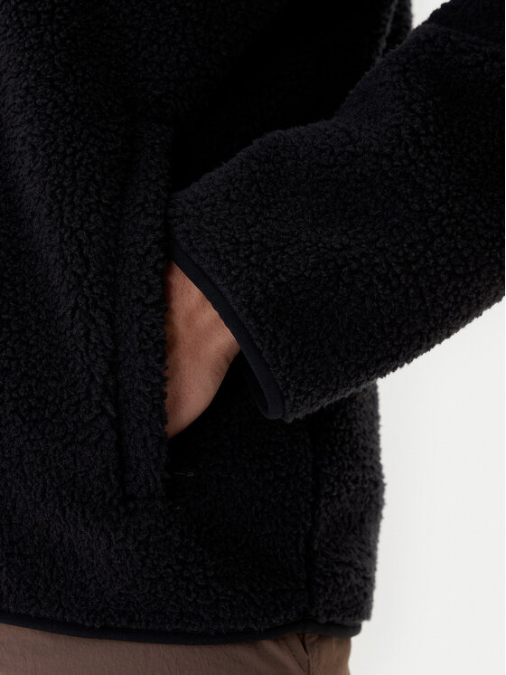 adidas adidas Fleece Trefoil Essentials Teddy JV7676 Μαύρο Loose Fit