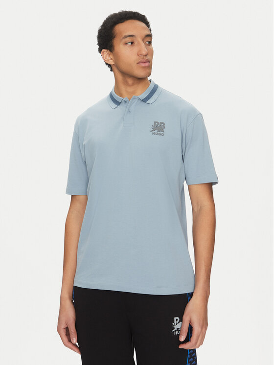 HUGO Tricou polo Dodac_RB 50542748 Albastru deschis Regular Fit