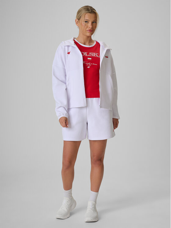 4F 4F Bluza STREFA KIBICA Biały Regular Fit