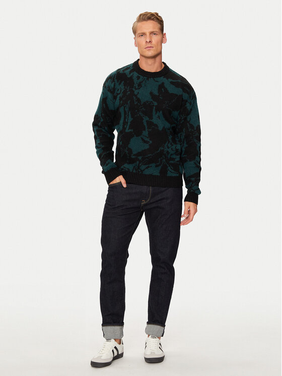 Jack & Jones Jack & Jones Svetr Rollie 12215468 Zelená Relaxed Fit