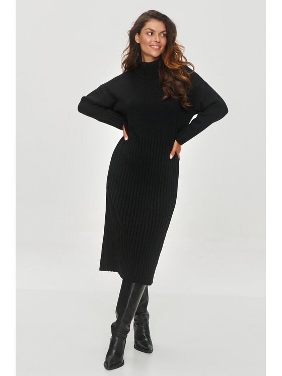 Makadamia Makadamia Sweter S154 Czarny Loose Fit