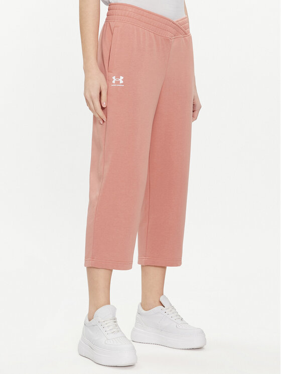 Női Melegítő alsó Under Armour, Méret: XS, Rózsaszín, Ua Rival Terry Crop Wide Leg 1382737-696