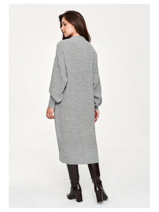 Makadamia Makadamia Sweter S180 Szary Loose Fit