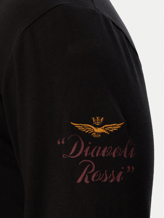 Aeronautica Militare Aeronautica Militare Longsleeve 262TS2569UJ00641 Μαύρο Regular Fit