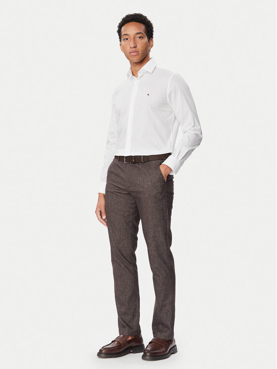 Tommy Hilfiger Tommy Hilfiger Koszula MW0MW43122 Biały Slim Fit