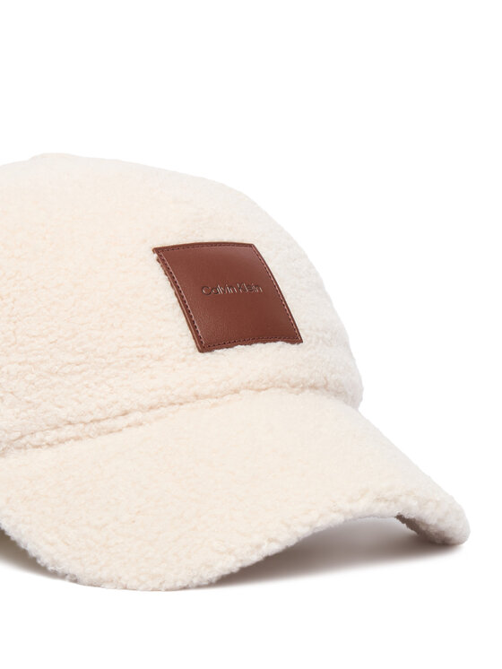 Calvin Klein Calvin Klein Cappellino All-Over Sherpa W/ Patch Cap LV04F5096G Crema