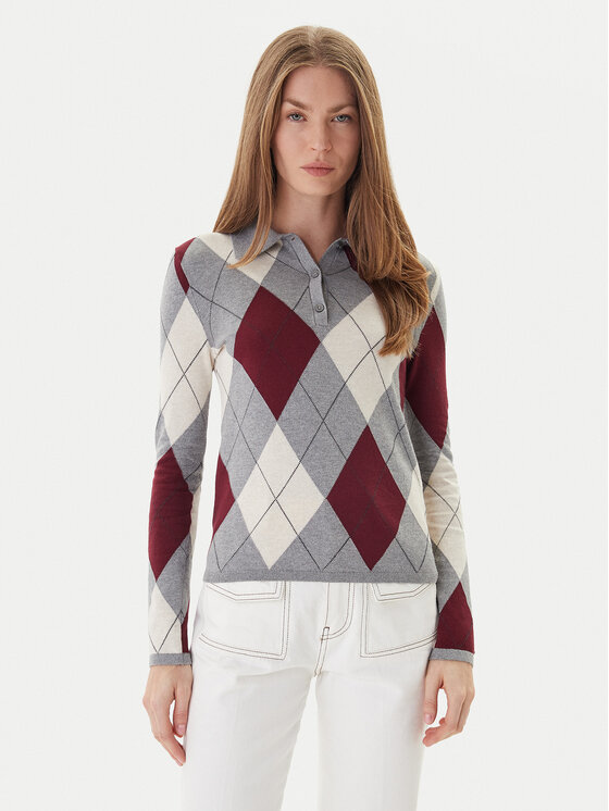 Tommy Hilfiger Sweter WW0WW48393 Kolorowy Regular Fit
