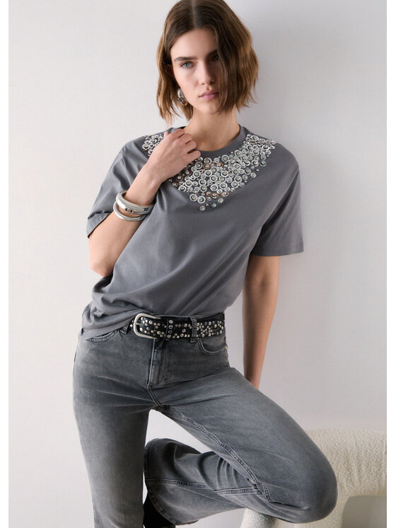 Liu Jo Liu Jo T-shirt WF6324J0088L9447 Grigio Regular Fit