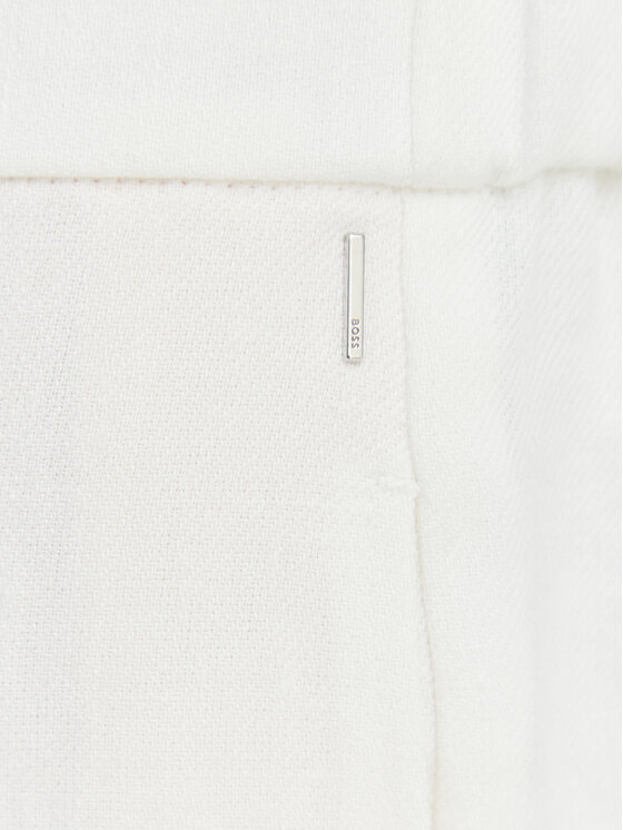 BOSS BOSS Pantaloni di tessuto Tiana 50557443 Bianco Relaxed Fit