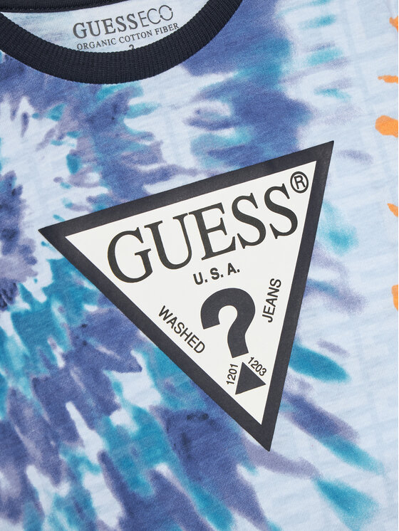 Guess Guess T-Shirt N5GI07 K8HM4 Niebieski Regular Fit