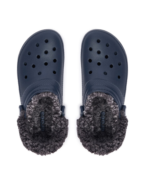 Crocs Crocs Şlapi Classic Fleece Lined Clog Quartz 211396 Bleumarin