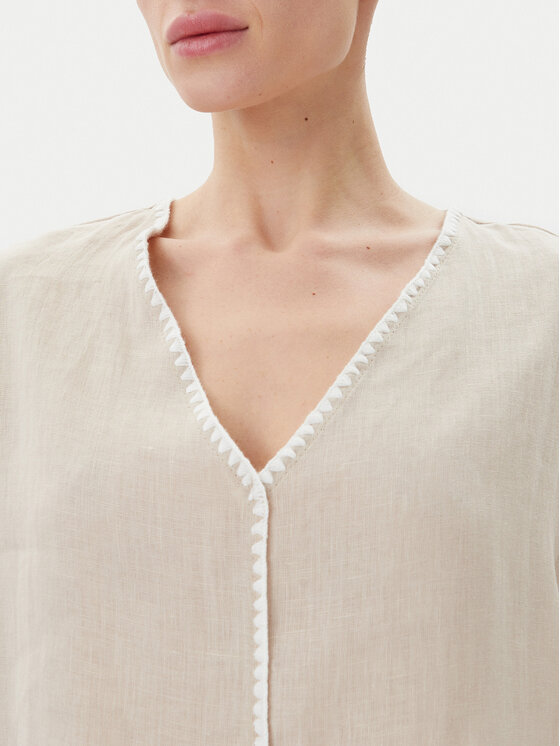 ICONA ICONA Bluză RP5LE004 Bej Relaxed Fit