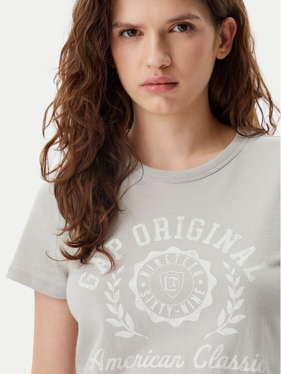 Gap Gap Тишърт 723653-08 Бежов Regular Fit