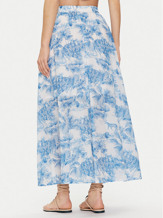 Iconique Iconique Spódnica maxi Lily IC24-053 Niebieski Regular Fit