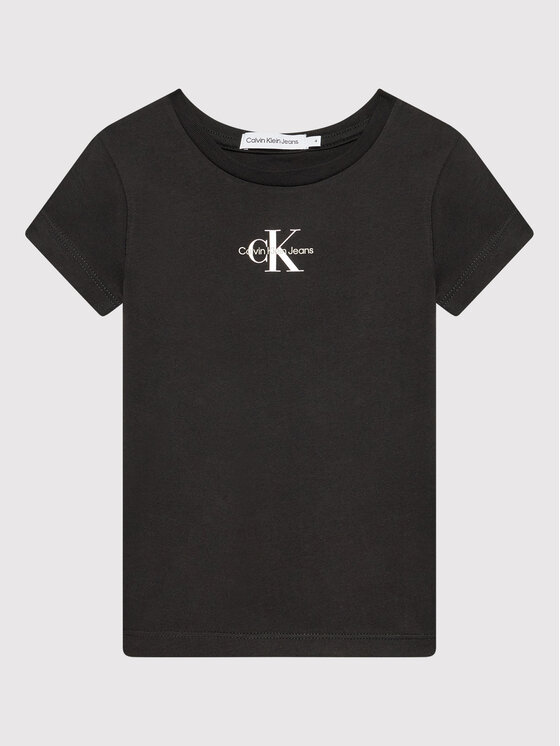 Calvin Klein Jeans Calvin Klein Jeans T-shirt Micro Monogram IG0IG01470 Crna Slim Fit