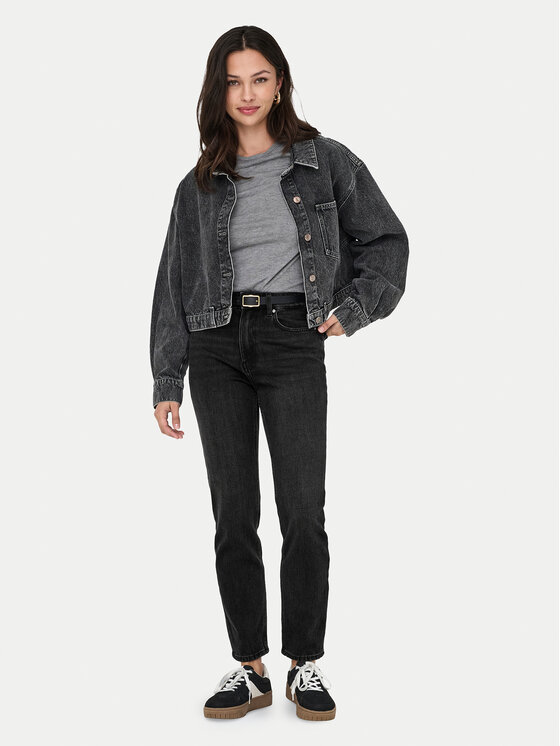 ONLY ONLY Džínsy Emily 15235780 Čierna Straight Fit
