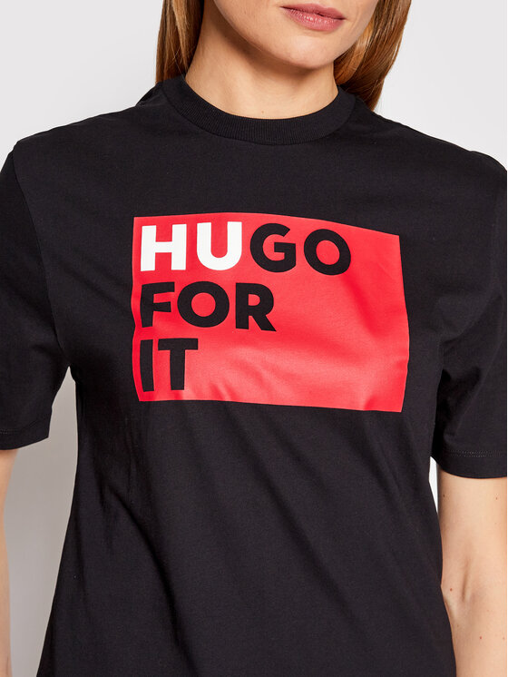 HUGO Hugo T-Shirt Dashire 50474497 Černá Relaxed Fit
